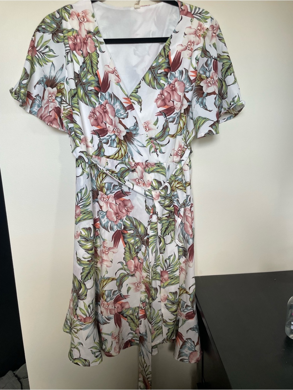 PinkBlush Floral Wrap Dress